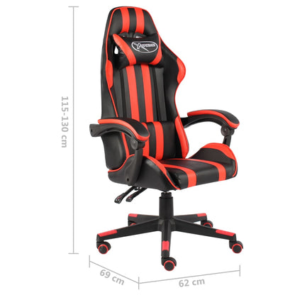 Sedia da Gaming Nero e Rosso in Similpelle