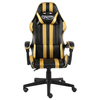 Sedia da Gaming Nero e Oro in Similpelle - homemem39