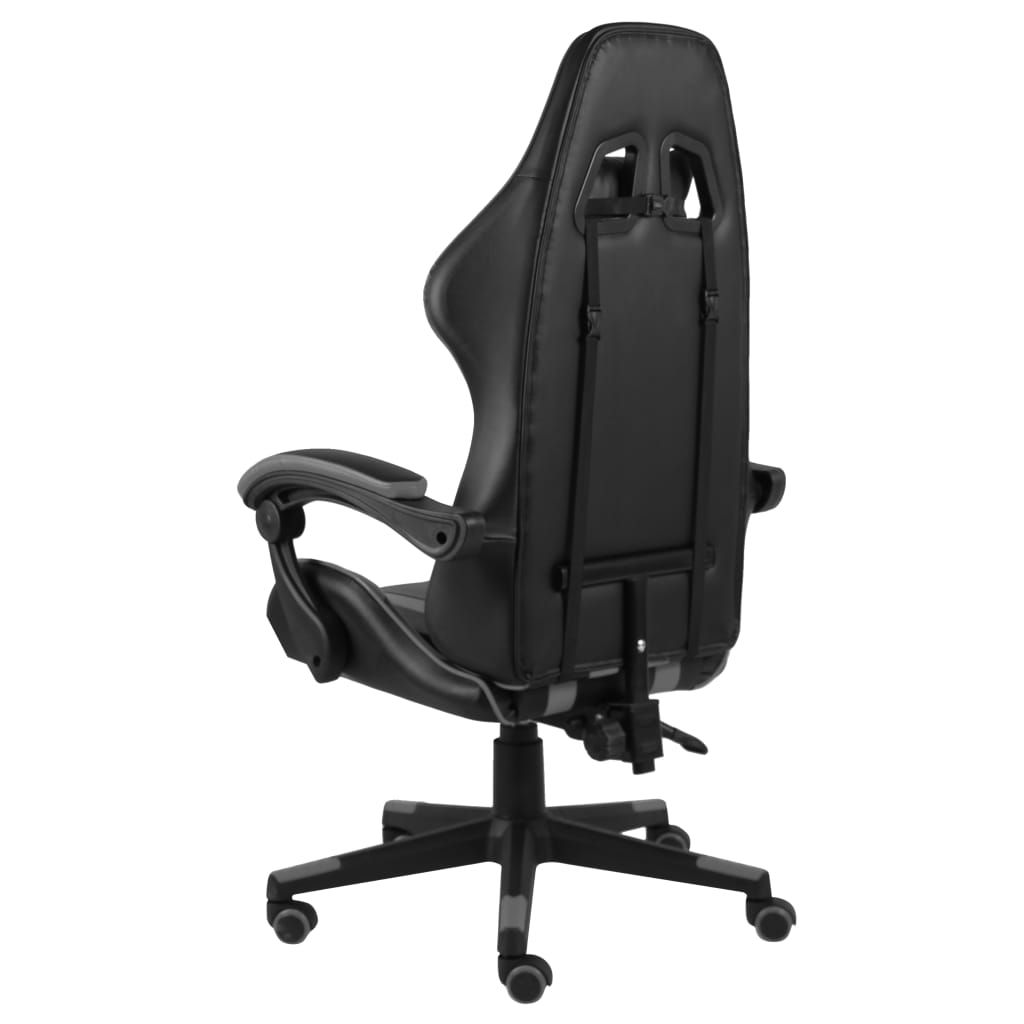 Sedia da Gaming Nero e Grigio in Similpelle