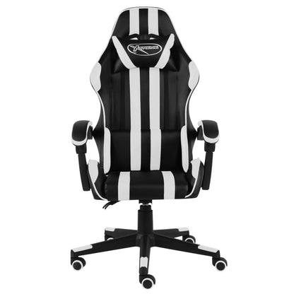 Sedia da Gaming Nero e Bianco in Similpelle - homemem39