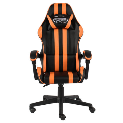 Sedia da Gaming Nero e Arancione in Similpelle - homemem39