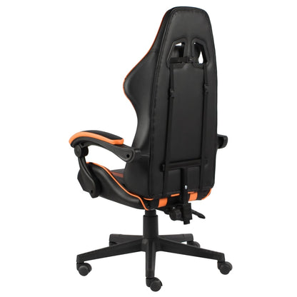 Sedia da Gaming Nero e Arancione in Similpelle - homemem39