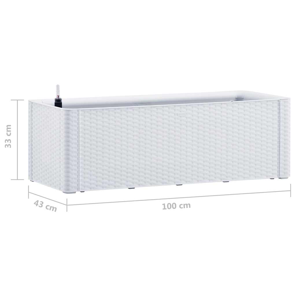 Letto Rialzato da Giardino con Sistema Irrigazione Bianco
