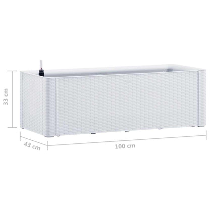 Letto Rialzato da Giardino con Sistema Irrigazione Bianco