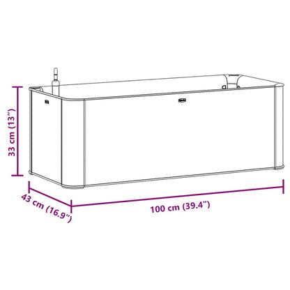 Letto Rialzato da Giardino con Sistema Irrigazione Bianco | homemem39