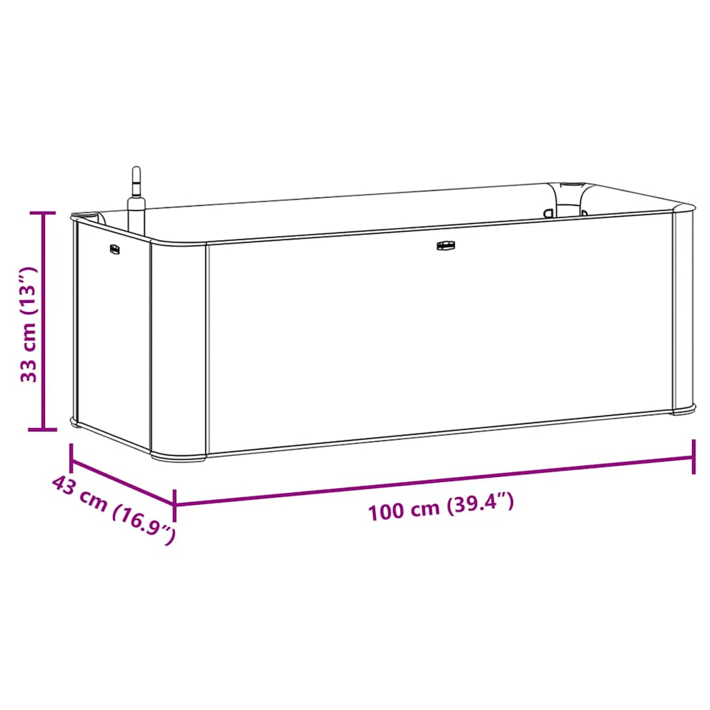 Letto Rialzato da Giardino con Sistema Irrigazione Bianco - homemem39
