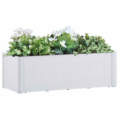 Letto Rialzato da Giardino con Sistema Irrigazione Bianco | homemem39