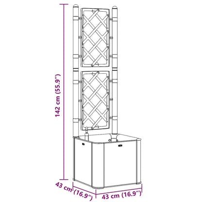 Letto Rialzato da Giardino con Graticcio e Irrigazione Moca
