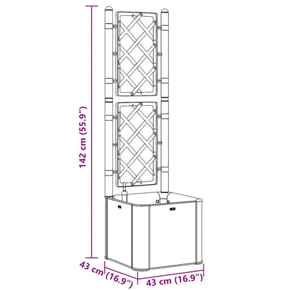 Letto Rialzato da Giardino Graticcio e Irrigazione Antracite - homemem39