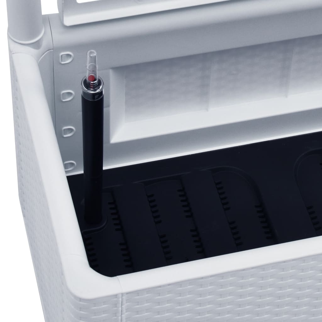 Letto Rialzato da Giardino con Graticcio e Irrigazione Bianco - homemem39