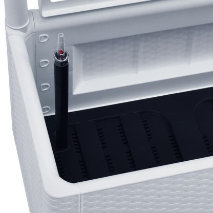 Letto Rialzato da Giardino con Graticcio e Irrigazione Bianco - homemem39