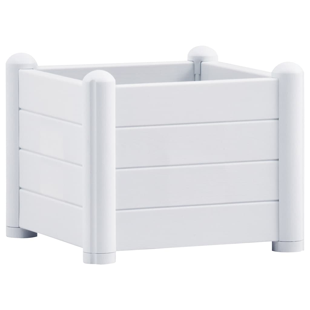 Letto Rialzato da Giardino in PP Bianco 43x43x35 cm | homemem39