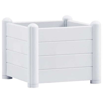Letto Rialzato da Giardino in PP Bianco 43x43x35 cm | homemem39