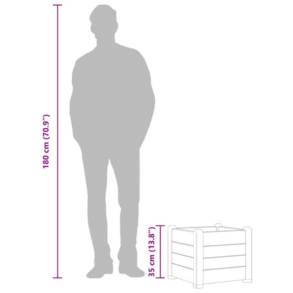 Letto Rialzato da Giardino in PP Moca 43x43x35 cm - homemem39