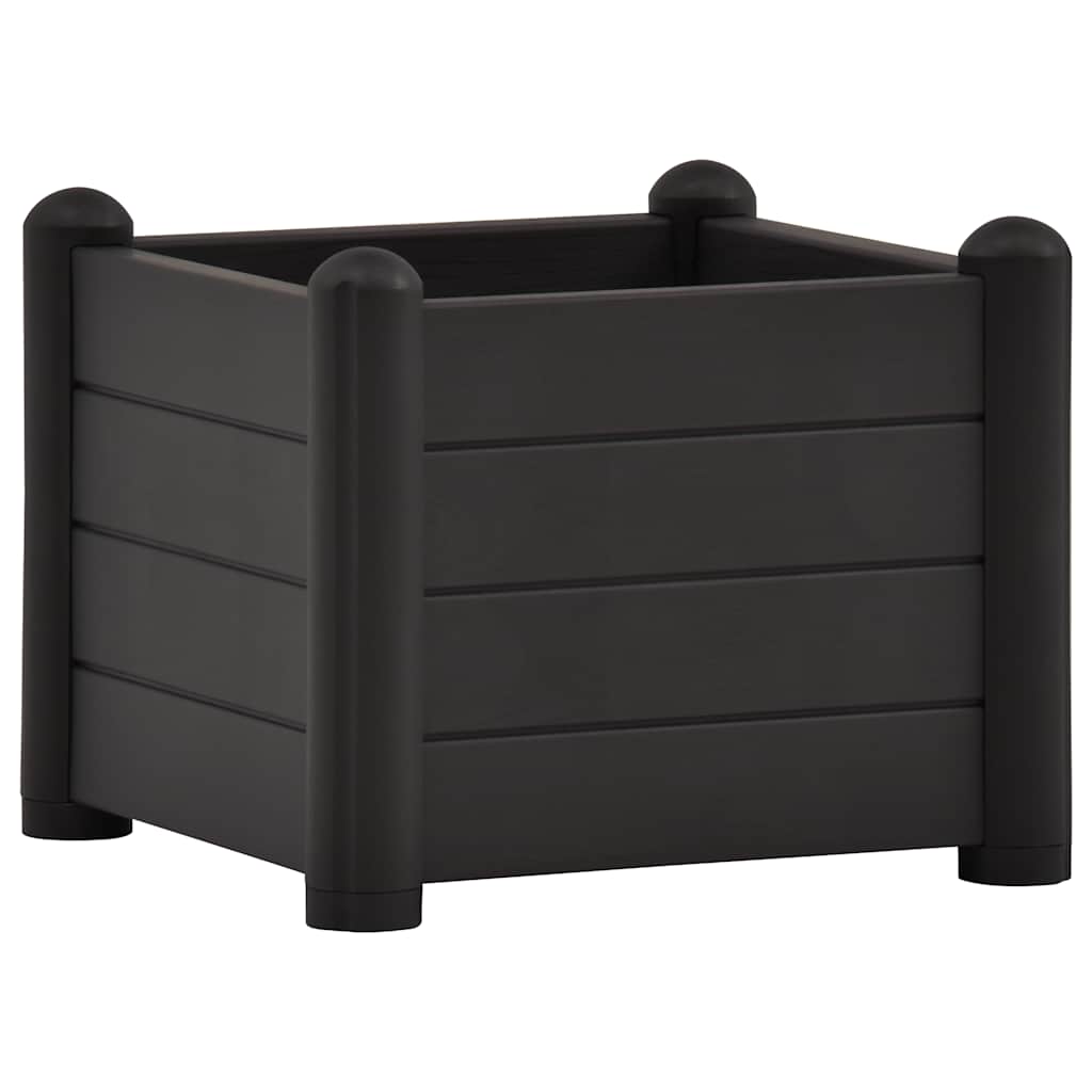 Letto Rialzato da Giardino in PP Antracite 43x43x35 cm | homemem39