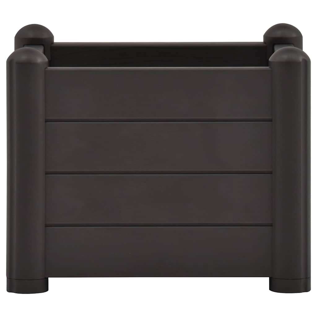 Letto Rialzato da Giardino in PP Antracite 43x43x35 cm | homemem39