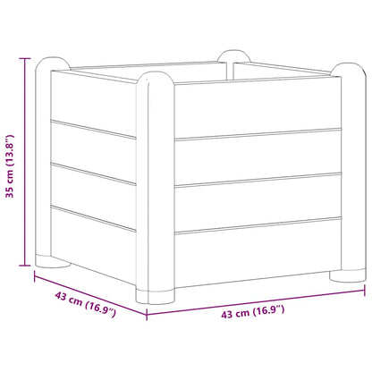 Letto Rialzato da Giardino in PP Antracite 43x43x35 cm | homemem39