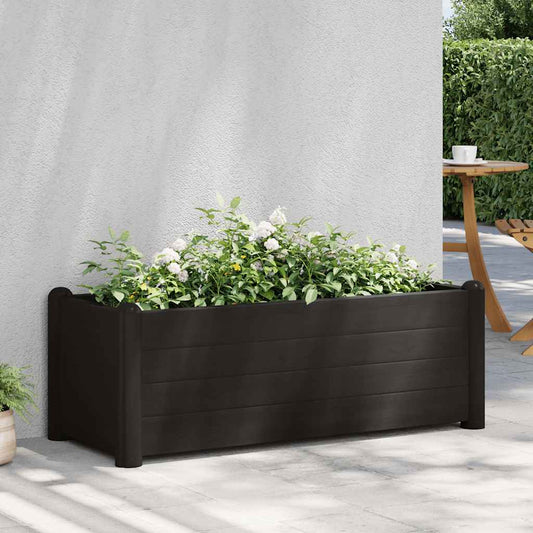Letto Rialzato da Giardino in PP Antracite 100x43x35 cm - homemem39