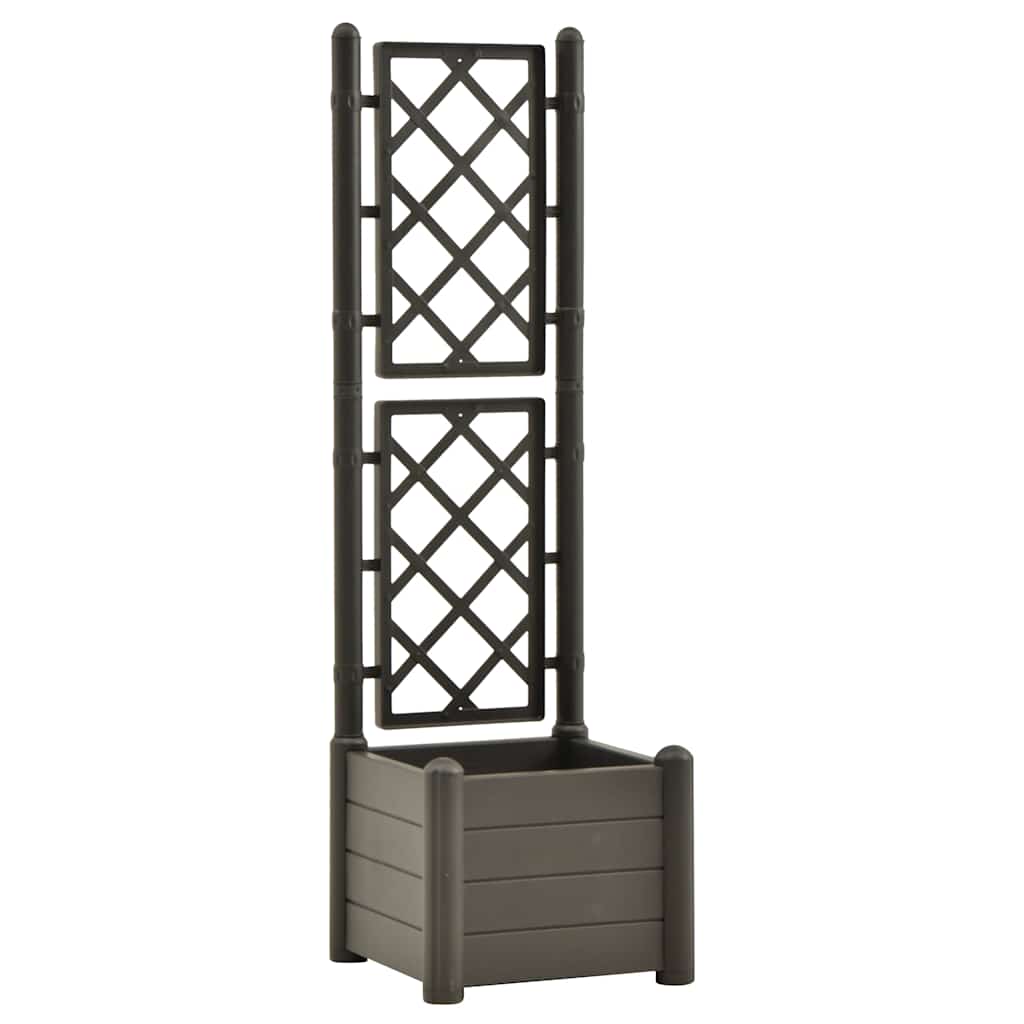Fioriera da Giardino con Graticcio 43x43x142 cm PP Antracite | homemem39