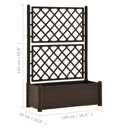 Fioriera da Giardino con Graticcio 100x43x142 cm PP Moca | homemem39