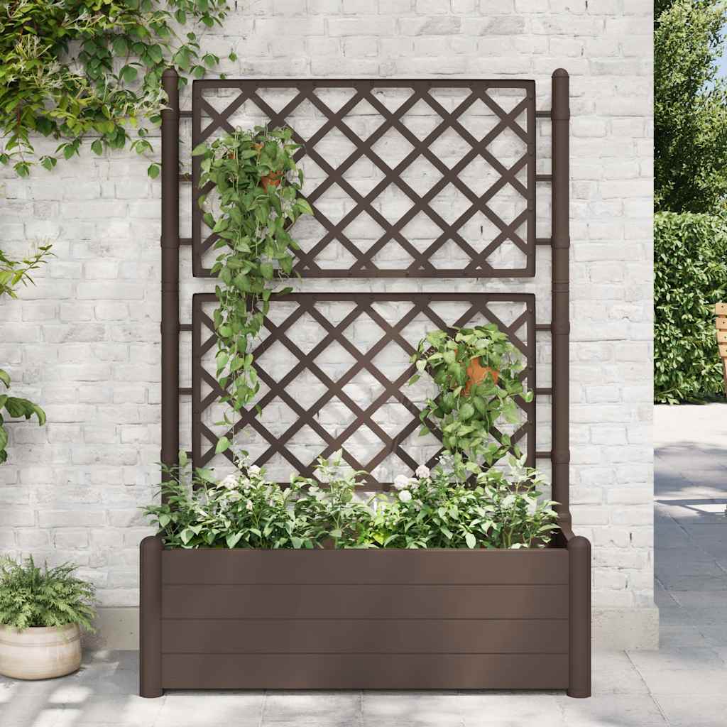 Fioriera da Giardino con Graticcio 100x43x142 cm PP Moca | homemem39