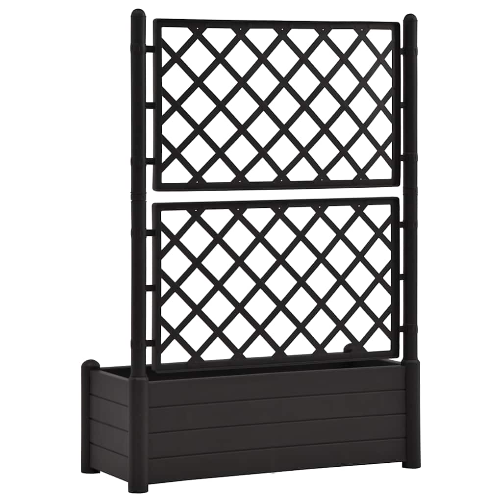 Fioriera da Giardino con Graticcio 100x43x142 cm PP Antracite | homemem39