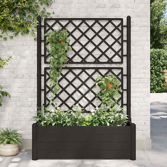 Fioriera da Giardino con Graticcio 100x43x142 cm PP Antracite - homemem39