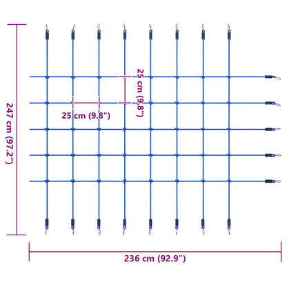 Rete da Arrampicata 200x150 cm Blu - homemem39