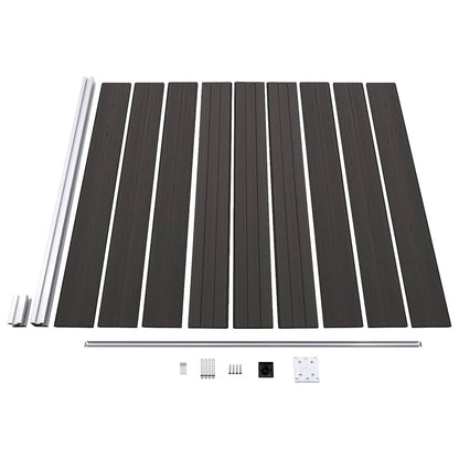 Pannello di Recinzione in WPC 175x186 cm Nero | homemem39