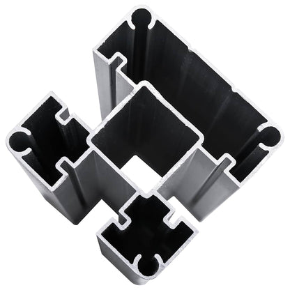 Pannello di Recinzione in WPC 175x186 cm Nero | homemem39