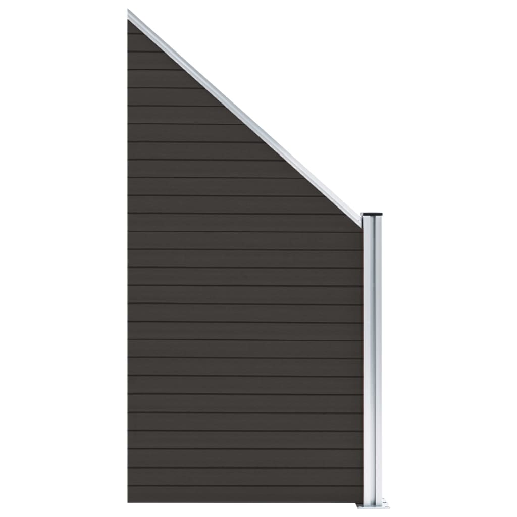 Pannello di Recinzione in WPC 95x(105-180) cm Nero | homemem39