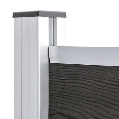 Pannello di Recinzione in WPC 95x186 cm Grigio - homemem39