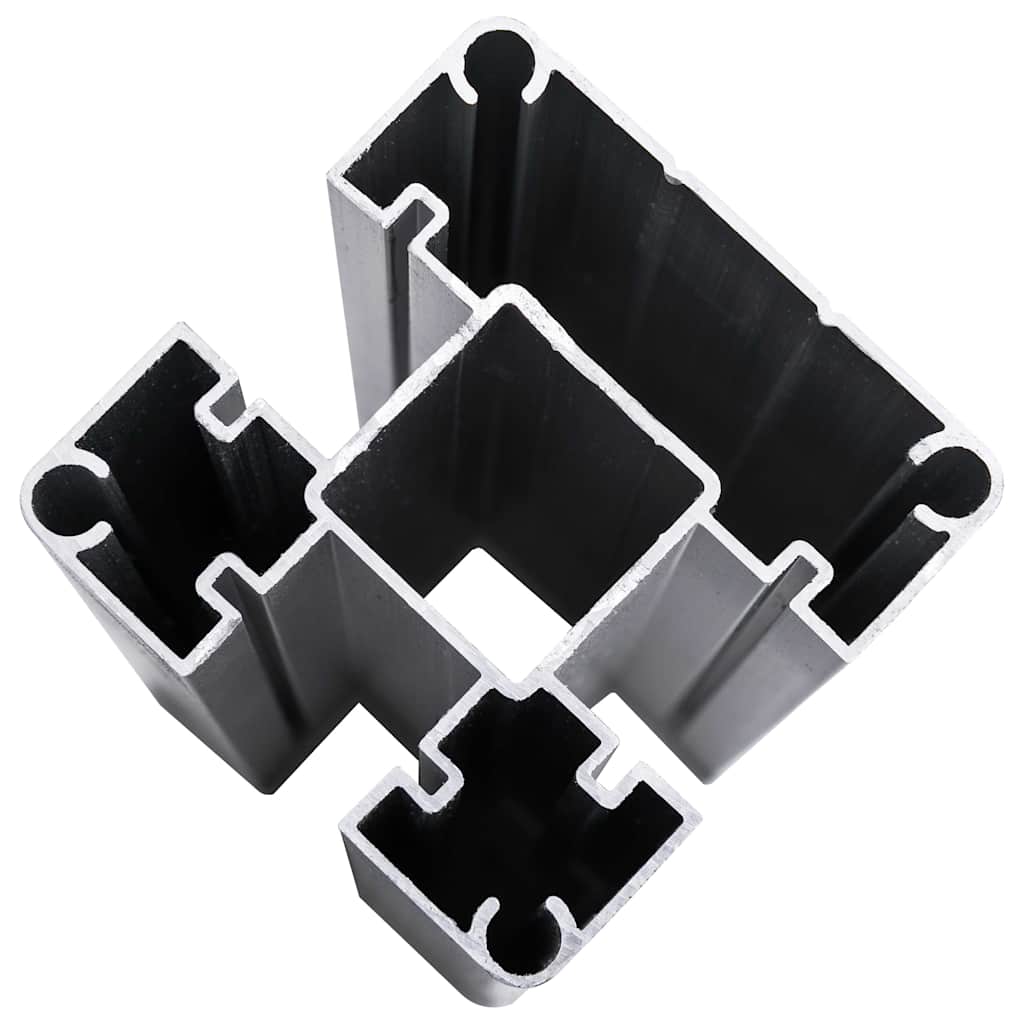 Pannello di Recinzione in WPC 180x146 cm Nero | homemem39