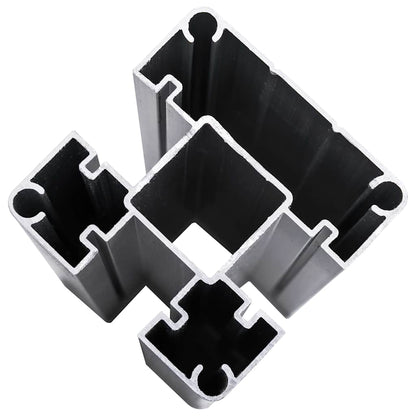 Pannello di Recinzione in WPC 180x146 cm Nero | homemem39
