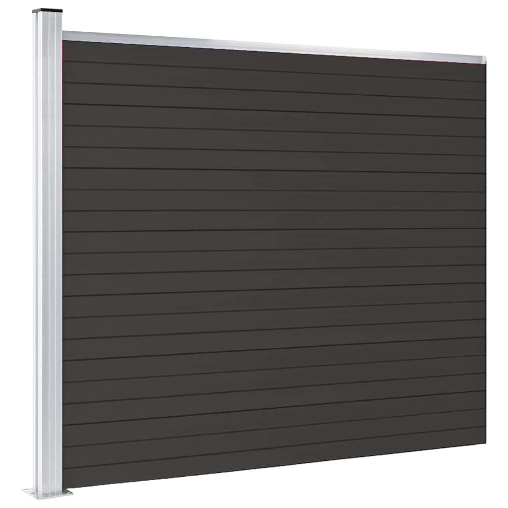Pannello di Recinzione in WPC 175x146 cm Nero | homemem39
