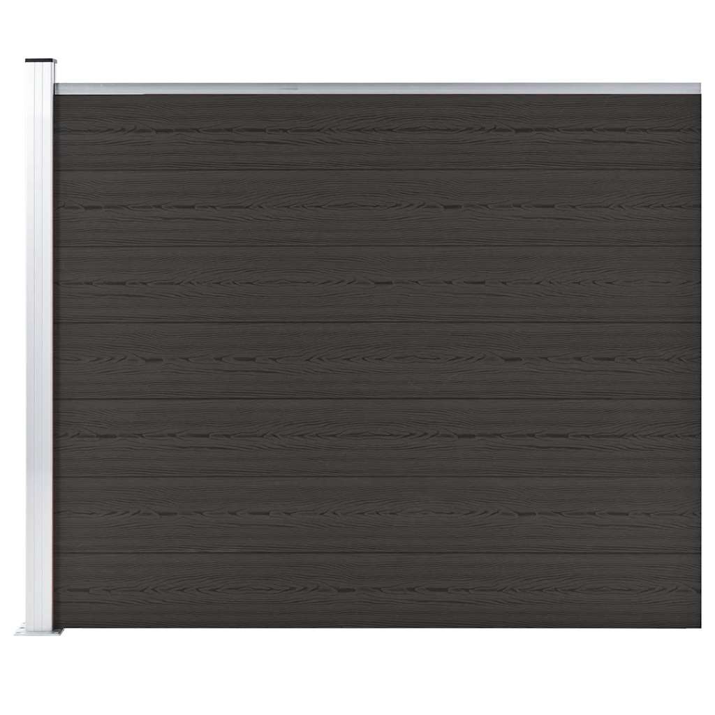 Pannello di Recinzione in WPC 175x146 cm Nero | homemem39