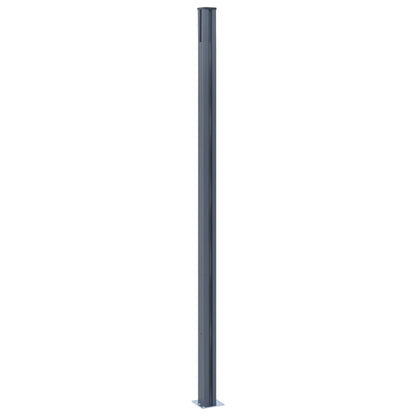 Pali di Recinzione 2 pz Grigio Scuro 185 cm in Alluminio