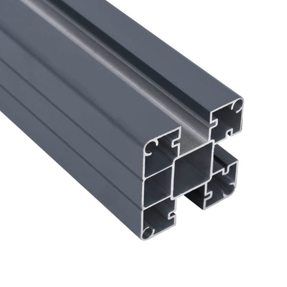 Pali di Recinzione 2 pz Grigio Scuro 185 cm in Alluminio | homemem39