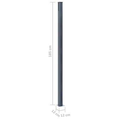 Pali di Recinzione 3 pz Grigio Scuro 185 cm in Alluminio | homemem39