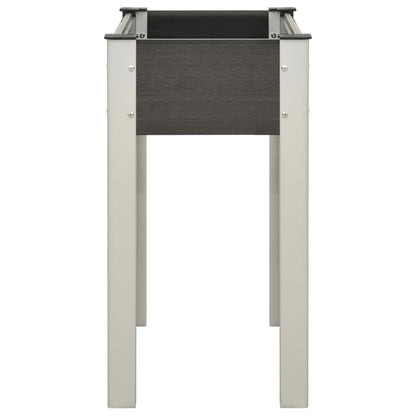 Fioriera Rialzata da Giardino 75x40x75 cm in WPC Grigio - homemem39