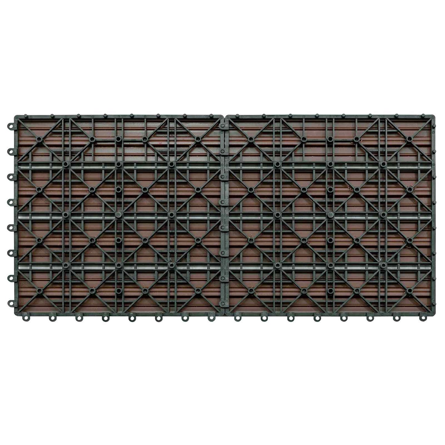 Piastrella per Decking 6 pcs Marrone 60 x 30 cm WPC | homemem39
