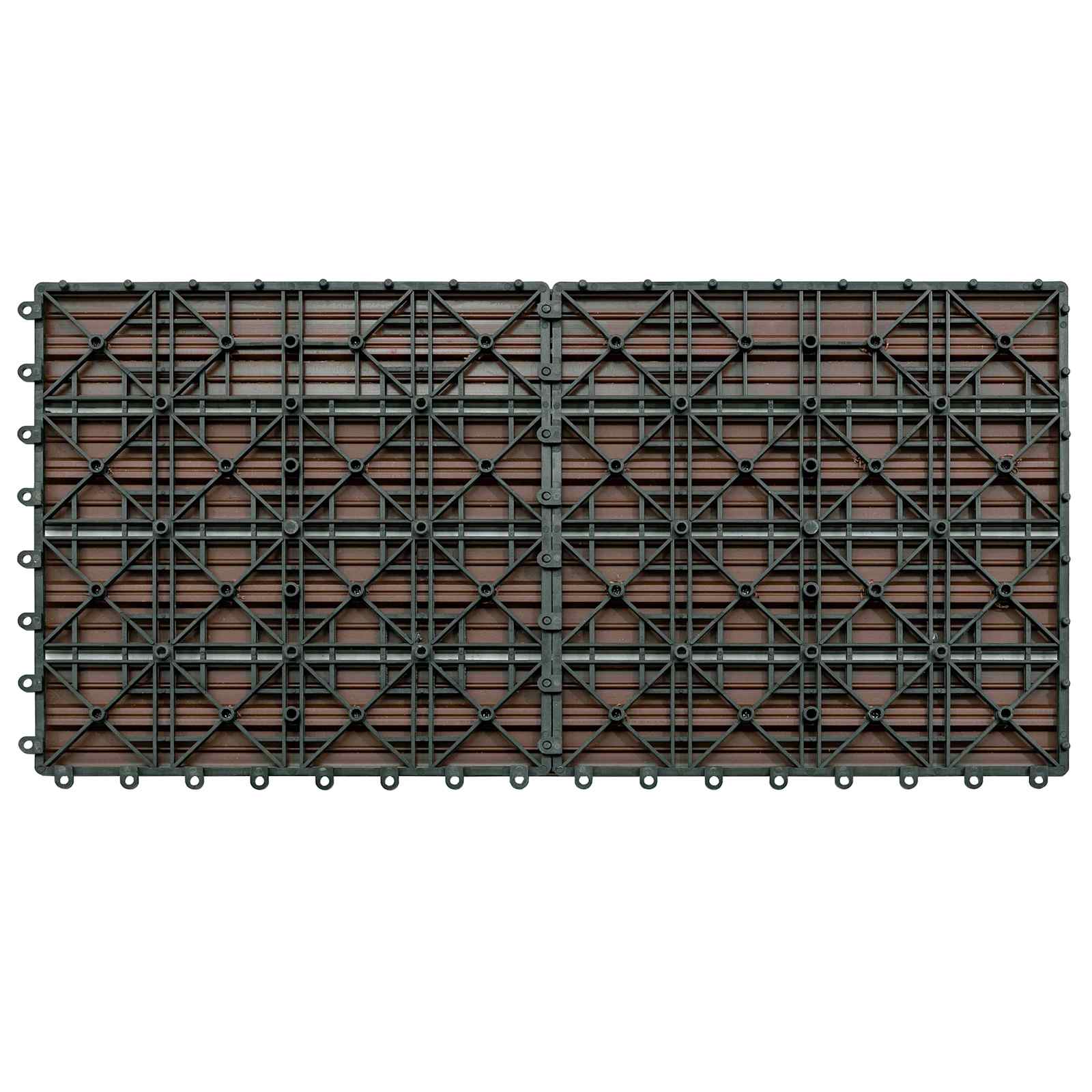 Piastrella per Decking 6 pcs Marrone 60 x 30 cm WPC | homemem39