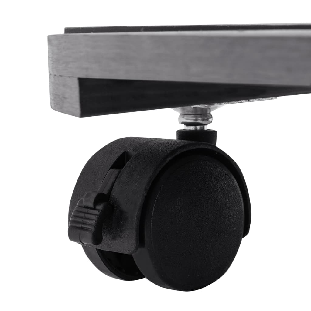 Carrelli Portavasi 2 pz Grigi Ø30x7,5 cm in WPC