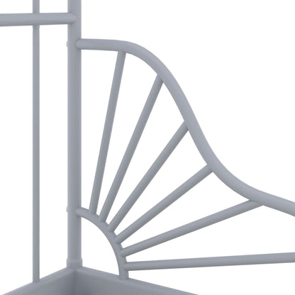 Giroletto Estendibile Grigio in Metallo 80x130/200 cm | homemem39