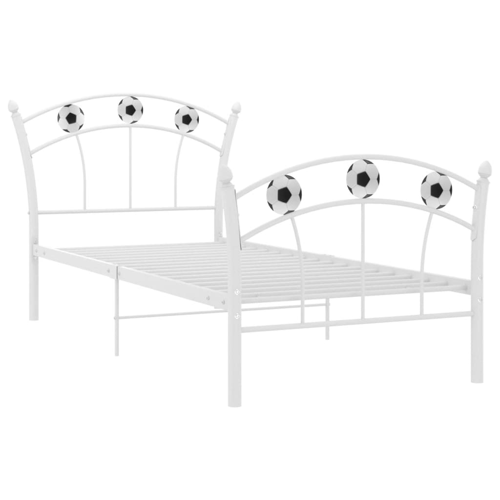 Giroletto con Motivo Calcio in Metallo Bianco 90x200 cm | homemem39