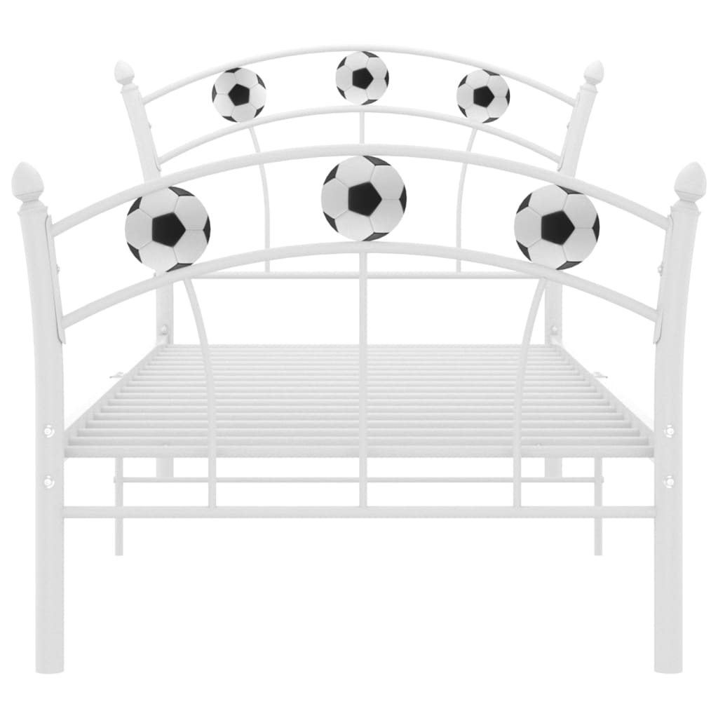 Giroletto con Motivo Calcio in Metallo Bianco 90x200 cm | homemem39
