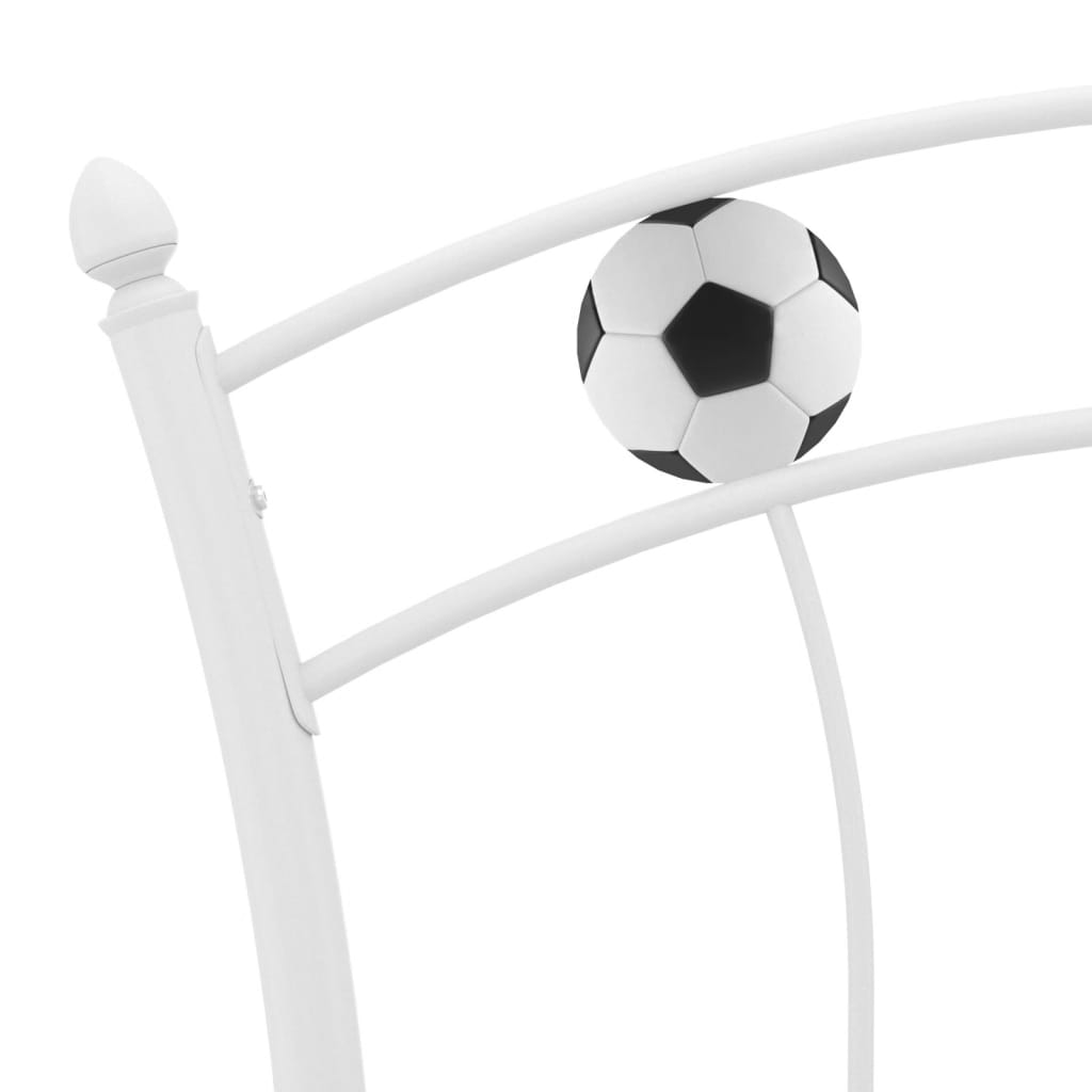 Giroletto con Motivo Calcio in Metallo Bianco 90x200 cm | homemem39