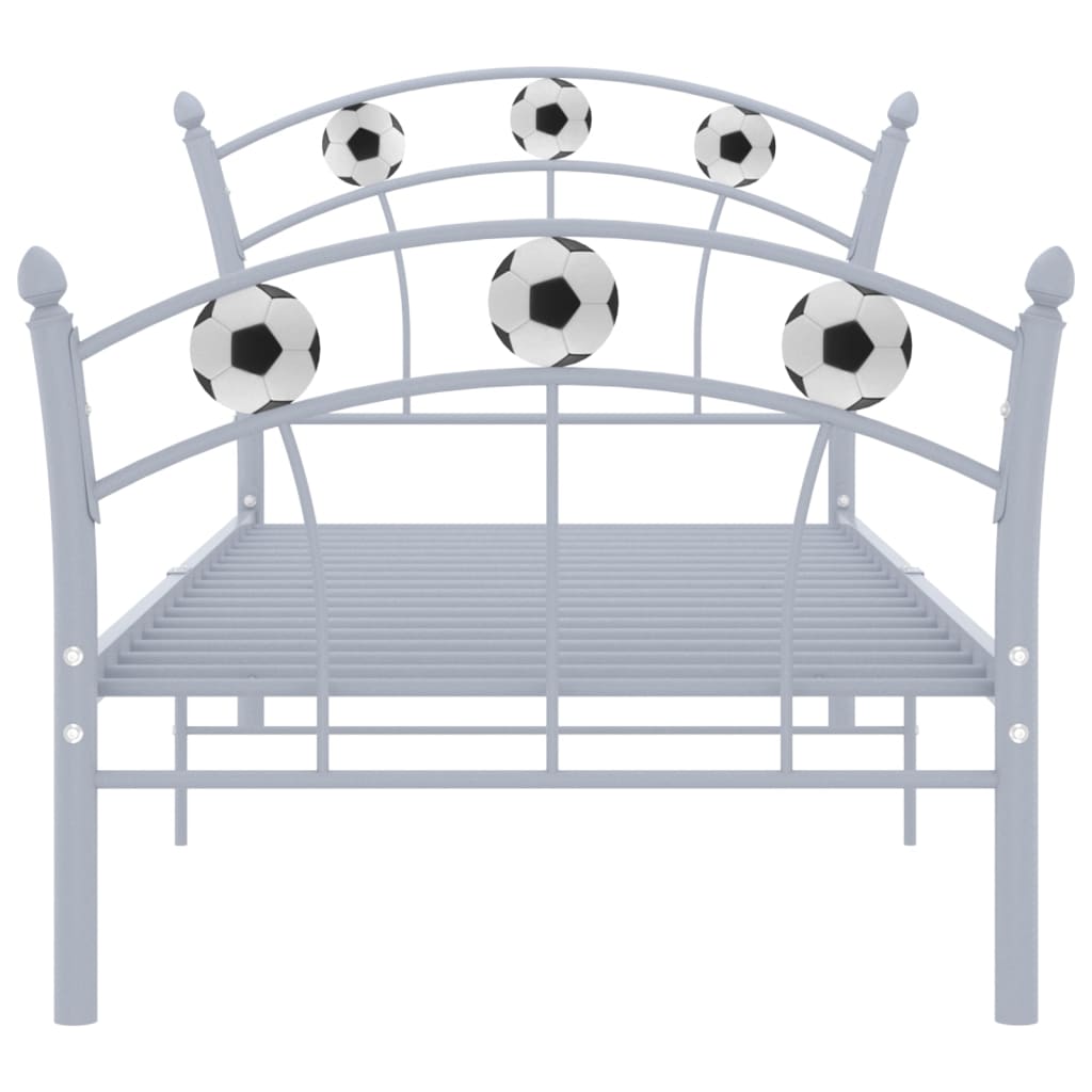 Giroletto con Motivo Calcio in Metallo Grigio 90x200 cm | homemem39