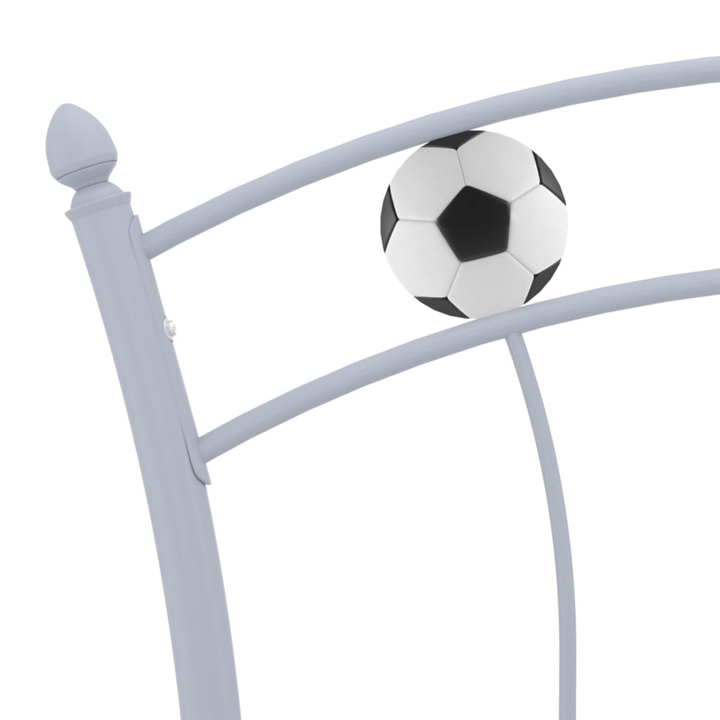 Giroletto con Motivo Calcio in Metallo Grigio 90x200 cm | homemem39