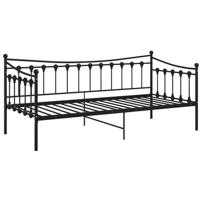 Telaio Divano Letto Nero in Metallo 90x200 cm | homemem39